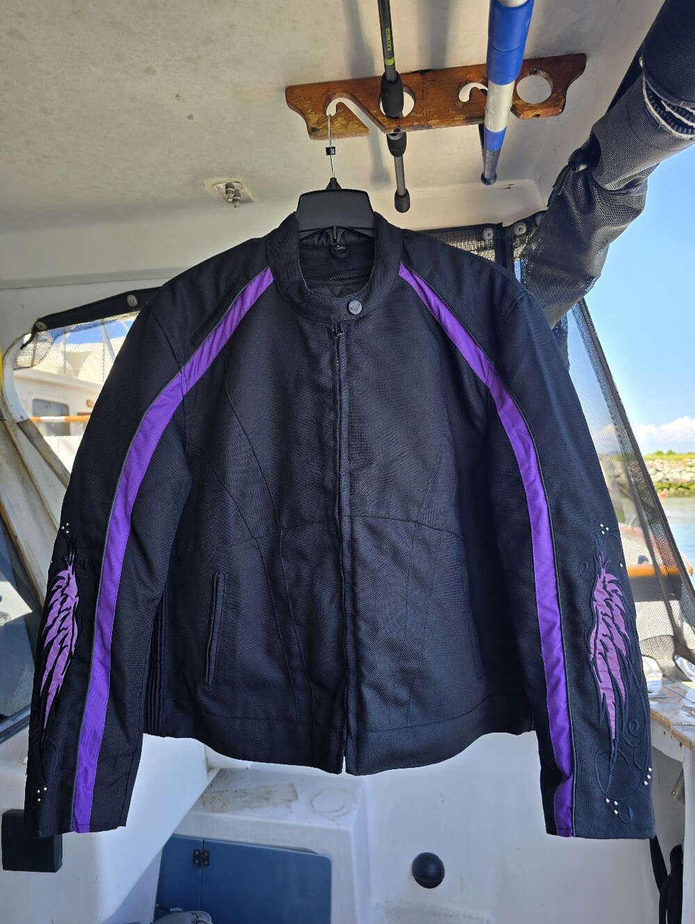 Milwaukee Performance Motorcycle Jacket Black/Purple Detailing Sz XXL - Picture 2 of 10
